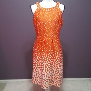 Enfocus Studio Orange/White Polka Dot Fit n Flare